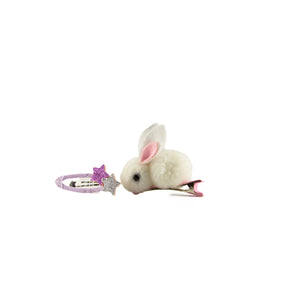 Fluffy Bunny Hairpin  Combo (1 Large + 1 Small)