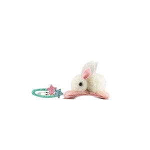 Fluffy Bunny Hairpin  Combo (1 Large + 1 Small)