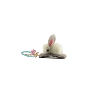 Fluffy Bunny Hairpin  Combo (1 Large + 1 Small)