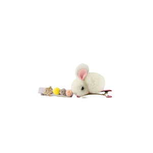 Fluffy Bunny Hairpin  Combo (1 Large + 1 Small)