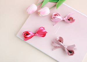 Color Double Ribbon Hairpin